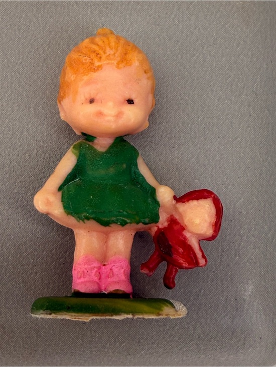 Other - Vintage Miniature Doll Holding‎ Doll Hand-Painted 1977 Figurine 1.5 Inches